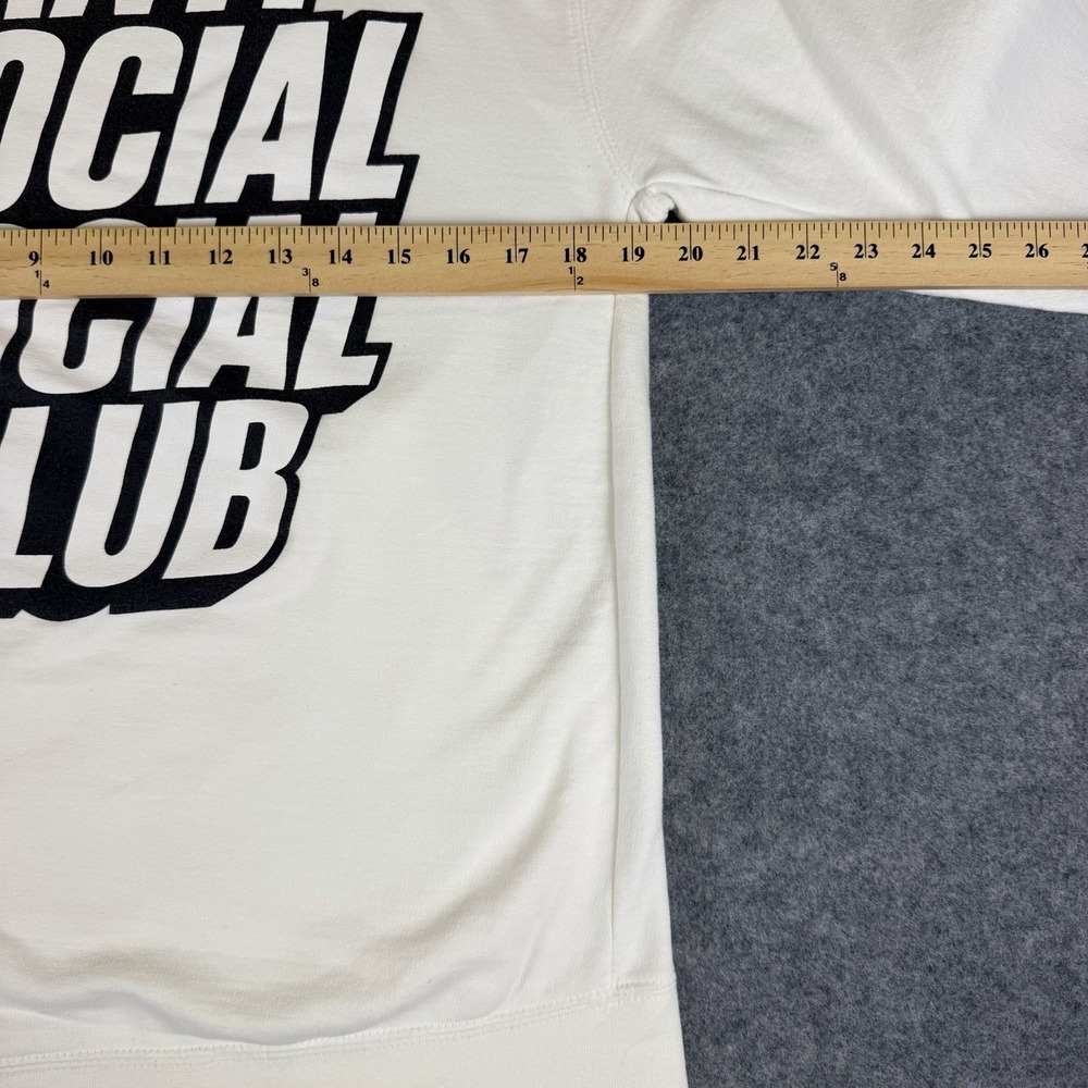 Anti Social Social Club ASSC Block White Hoodie Sweatshirt Mens Small S - Picture 6 of 8